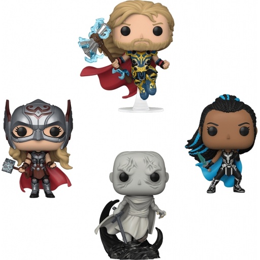 Figurine Thor, Mighty Thor, Valkyrie & Gorr (Thor Love and Thunder)