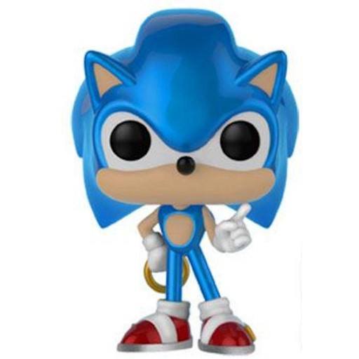 Figurine Funko POP Sonic avec Anneau (Metallic) (Sonic le Hérisson)