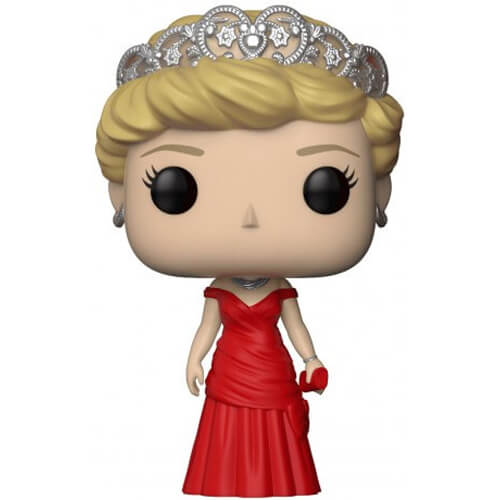 Figurine Funko POP Princesse Diana en robe rouge (Chase) (La Famille Royale)