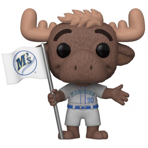 Figurine Funko POP Mariner Moose avec T-Shirt Gris (MLB : Ligue Majeure de Baseball)