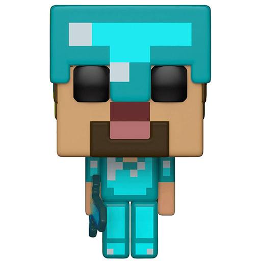 Figurine Funko POP Steve avec Armure Diamant (Minecraft)