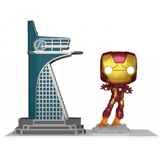 Figurine Funko POP La Tour des Avengers avec Iron Man (Glow in the Dark)