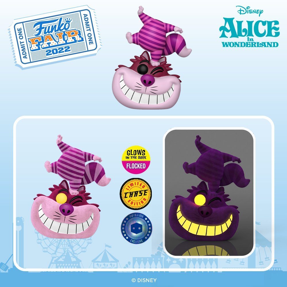 Le Chat du Cheshire en version Chase, Flocked et Glow in the Dark