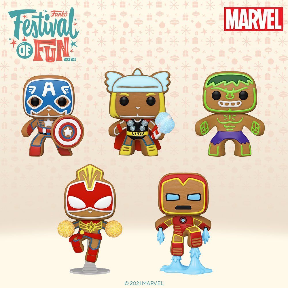 Les super héros Marvel dans des POP pain d’épices pour Noël