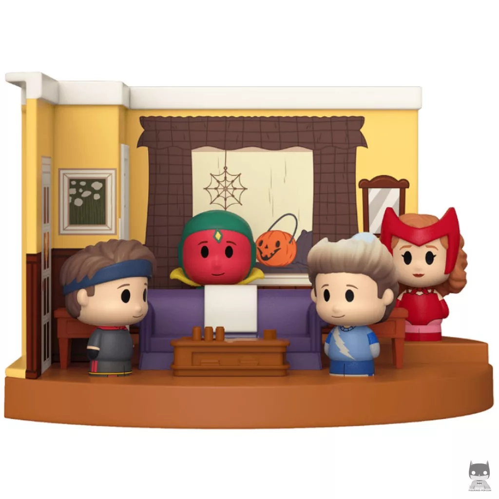 Figurine Funko POP Années 2000 - Wanda & Vision avec Billy & Tommy (WandaVision)