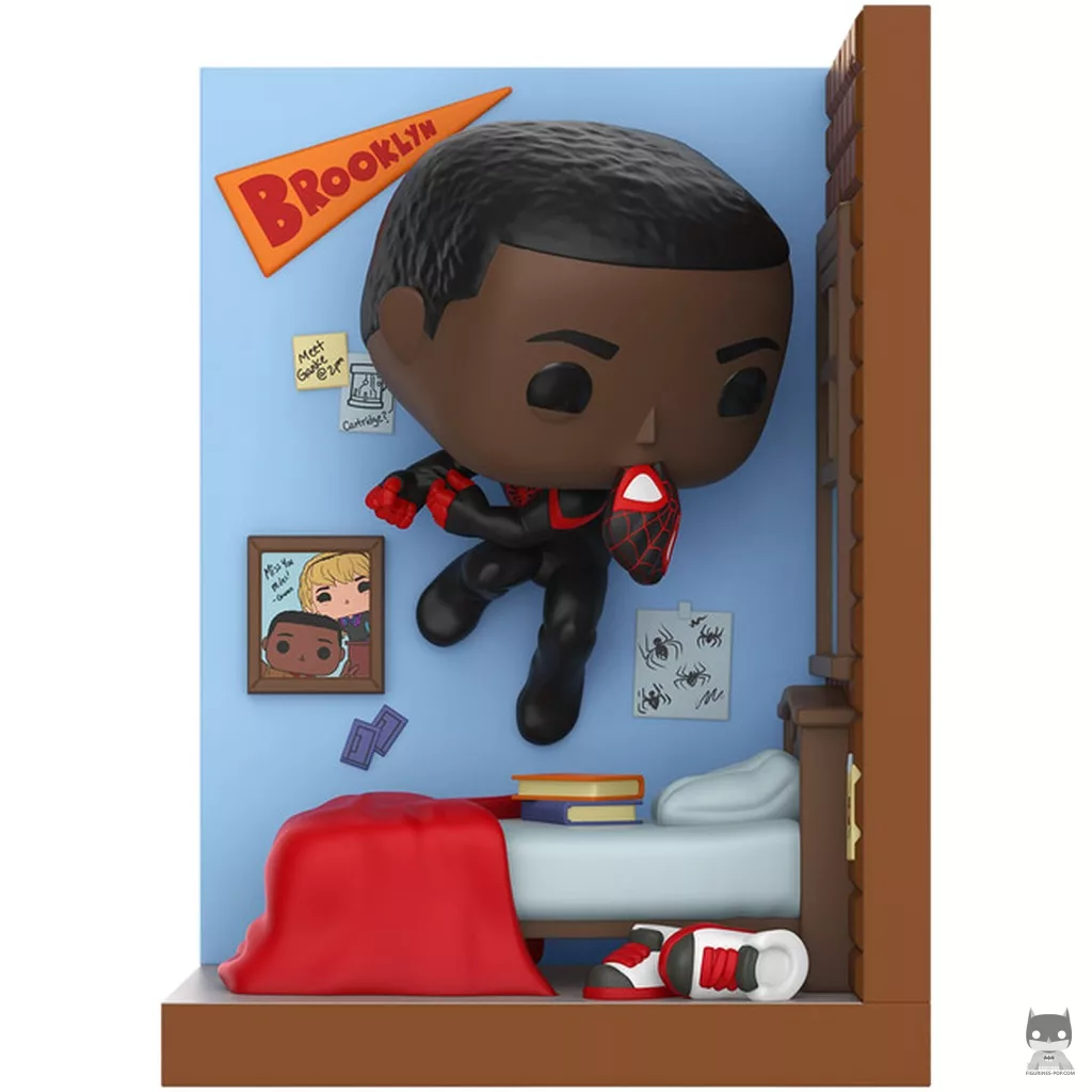 Figurine Funko POP Miles Morales dans sa chambre (Marvel Comics)
