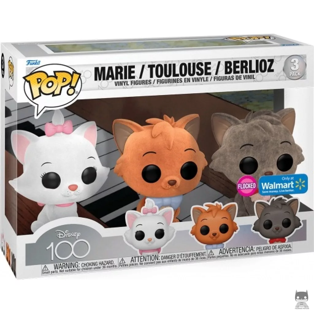 Figurine Funko POP Marie, Toulouse & Berlioz (Flocked) avec boîte