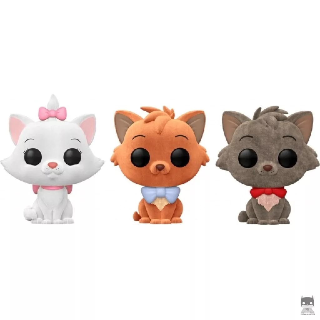 Figurine Funko POP Marie, Toulouse & Berlioz (Flocked) (100 ans de Disney)