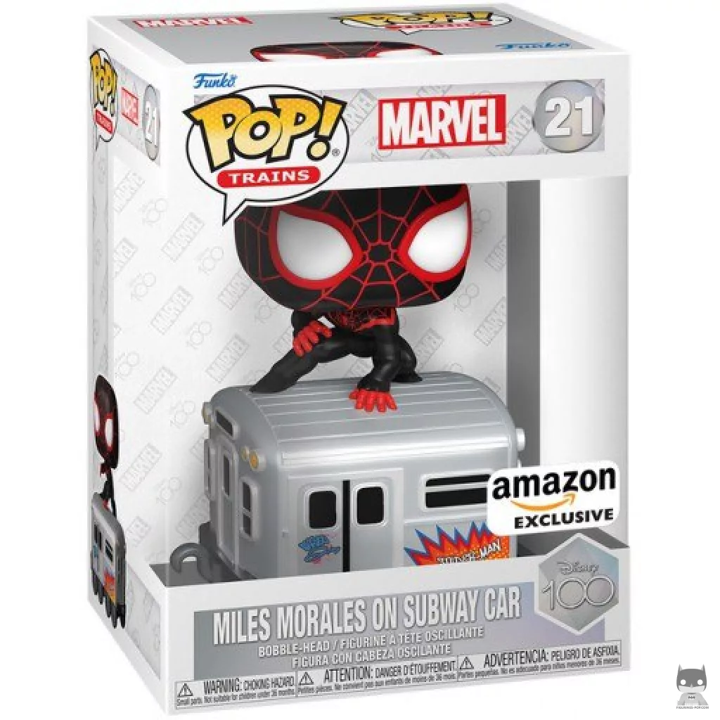 Figurine Funko POP Miles Morales sur un Wagon de Métro avec boîte