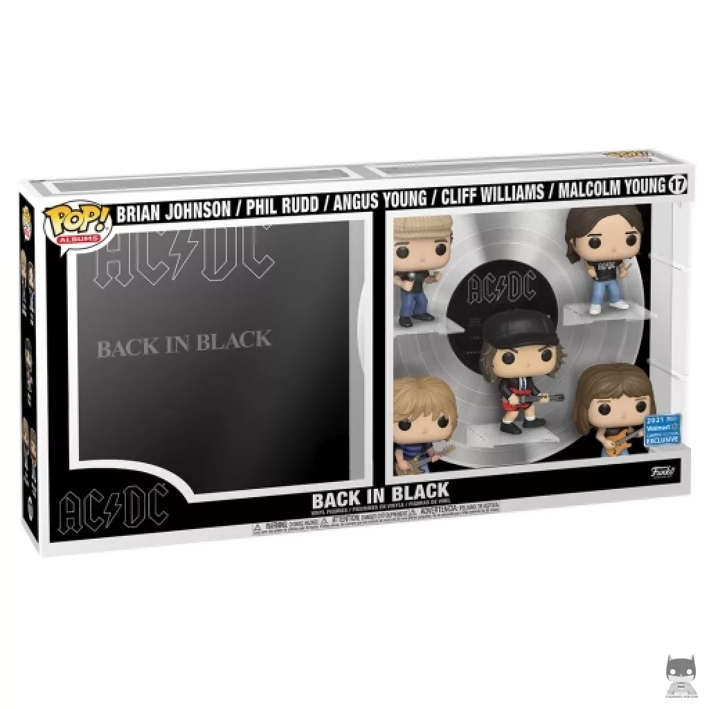 Figurine Funko POP AC/DC
  : Back in Black (Brian Johnson, Phil Rudd, Angus Young, Cliff Williams &
  Malcom Young) avec boîte