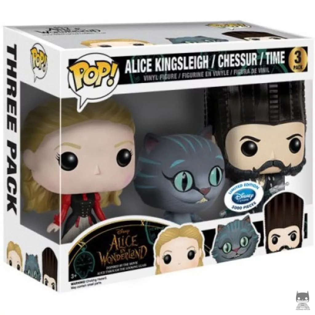Figurine Funko POP Alice, Chessur & Time avec boîte