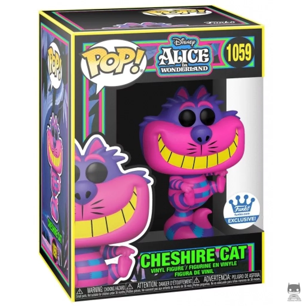 Figurine Funko POP Chat du Cheshire (Blacklight) avec boîte