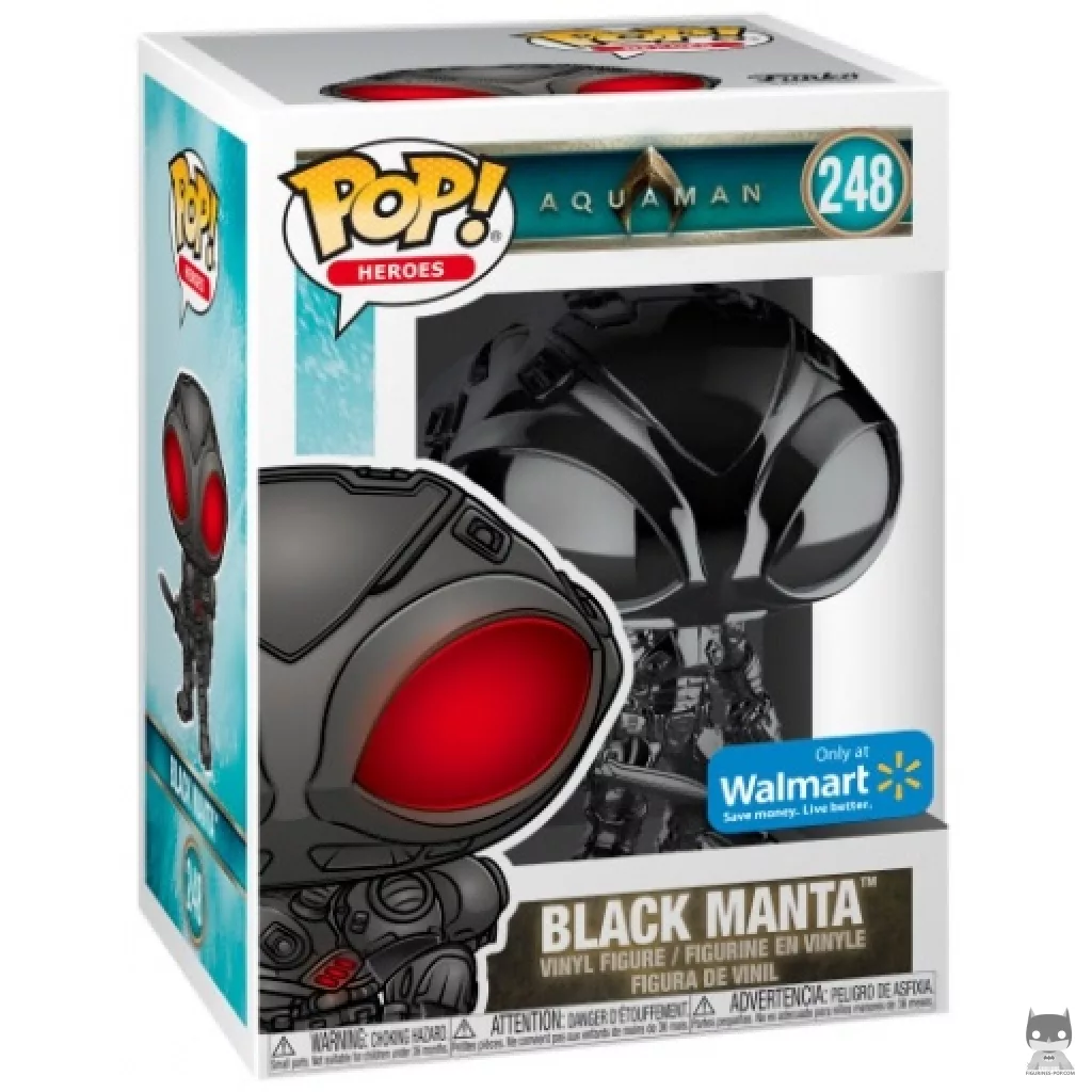 Figurine Funko POP Black Manta (Chrome) avec boîte