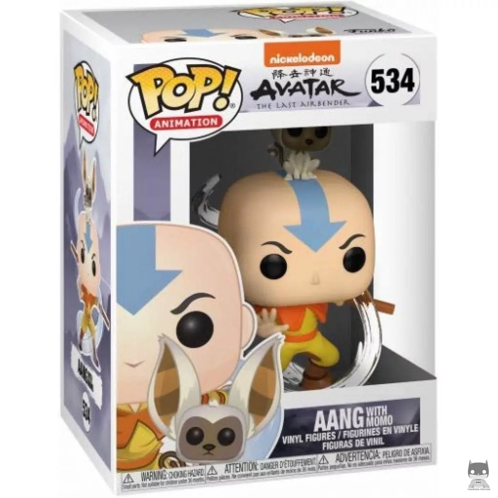 Figurine Funko POP Aang avec Momo avec boîte