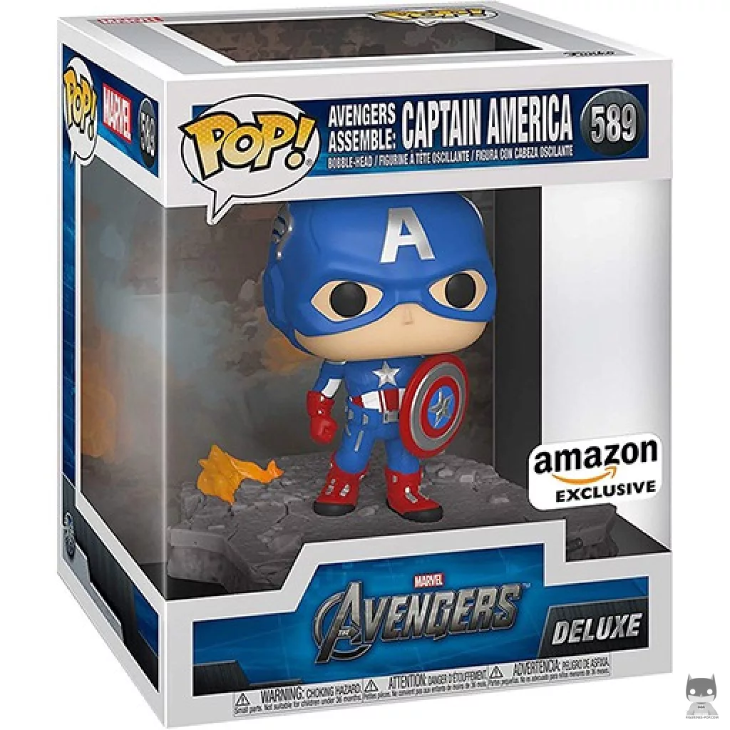 Figurine Funko POP Avengers Assemble : Captain America avec boîte