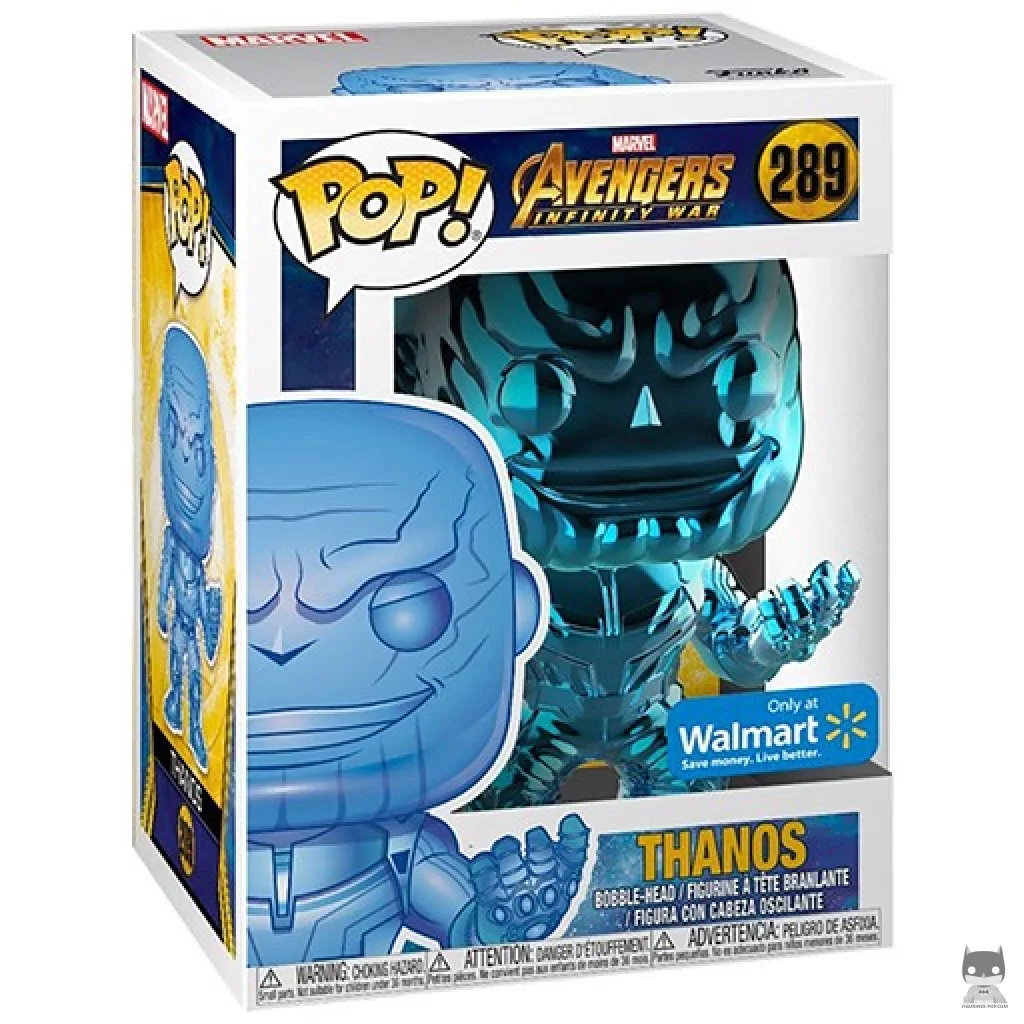 Figurine Funko POP Thanos (Bleu & Chrome) avec boîte