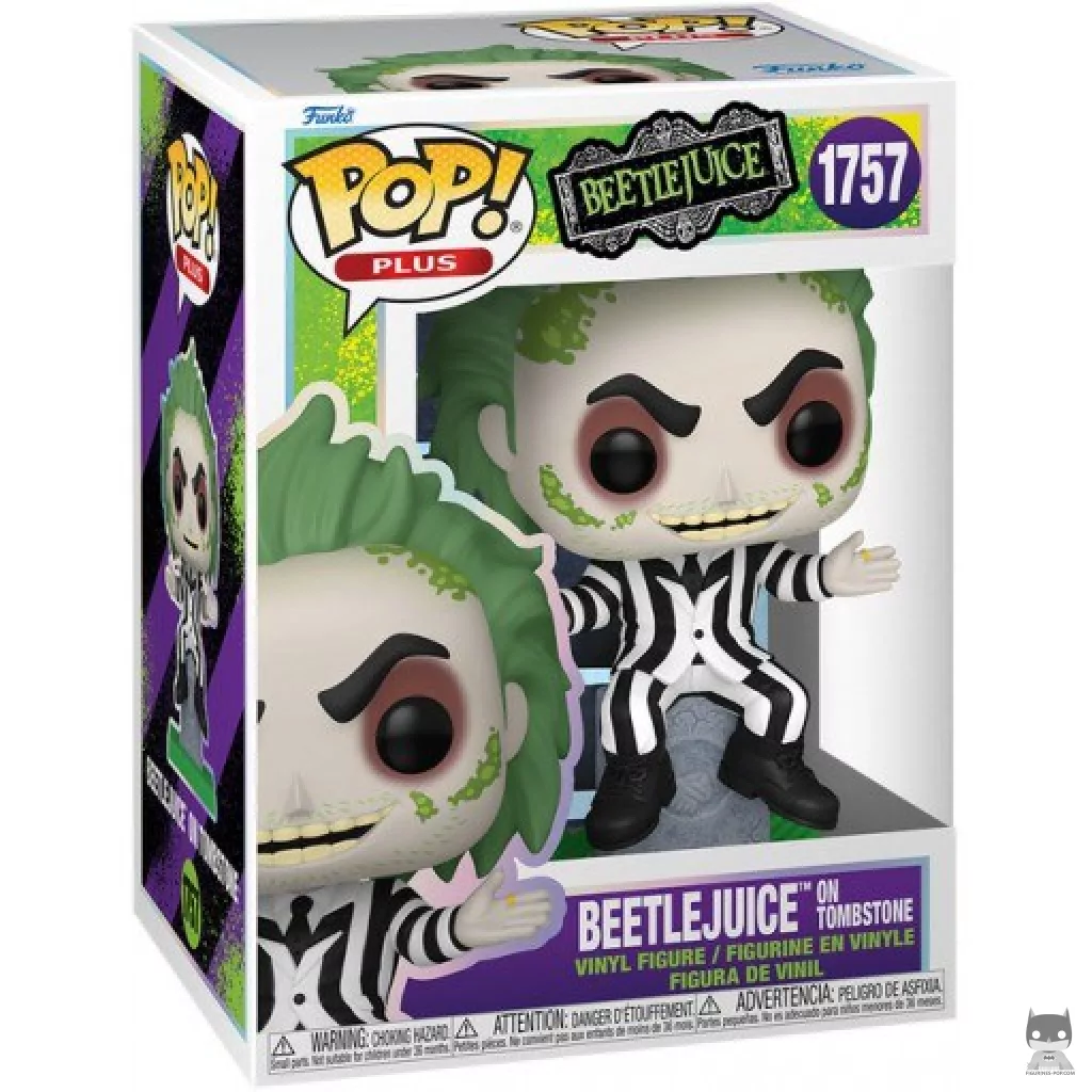 Figurine Funko POP Beetlejuice sur la Pierre Tombale avec boîte