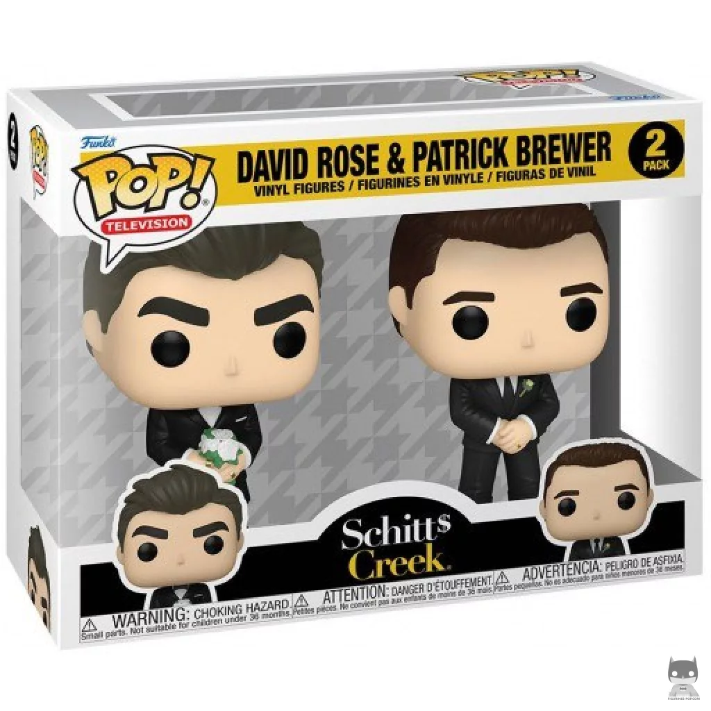 Figurine Funko POP David Rose & Patrick Brewer (Mariage) avec boîte