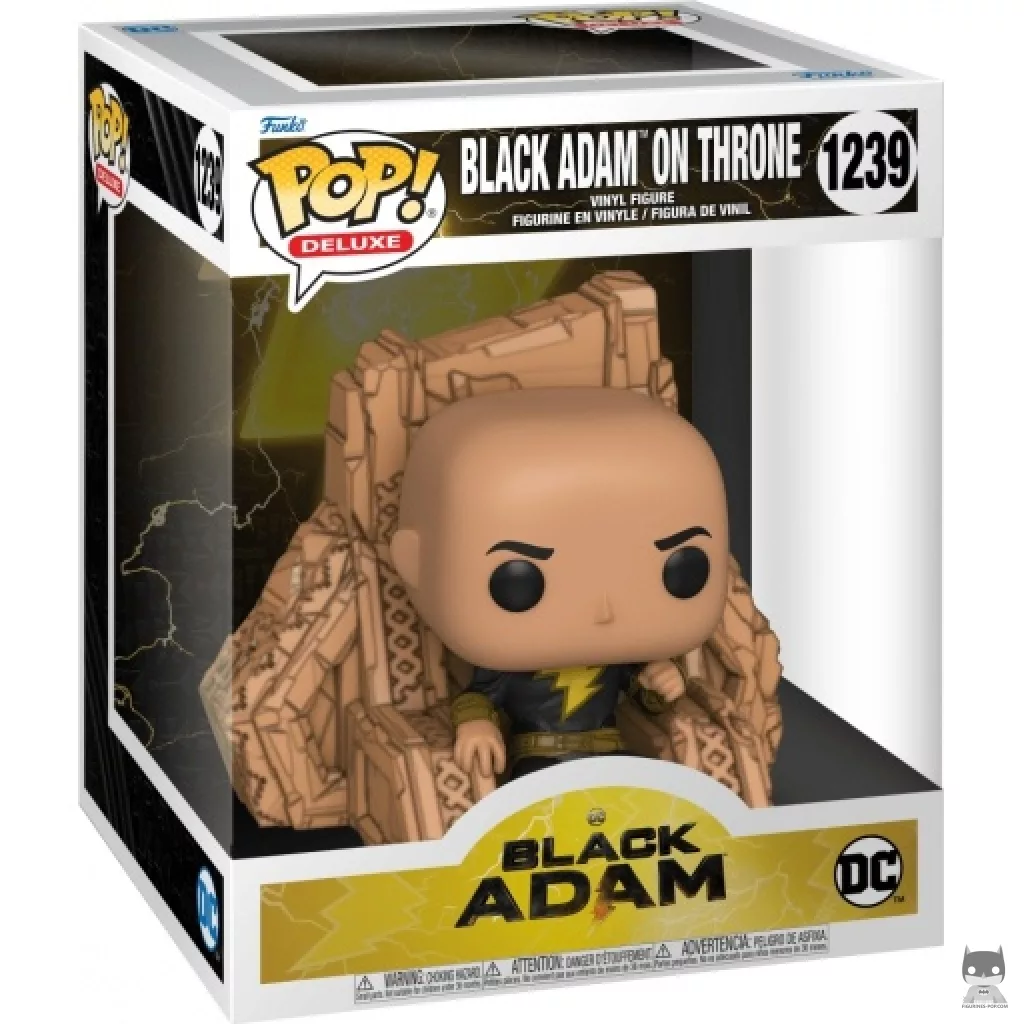 Figurine Funko POP Black Adam sur le Trône avec boîte