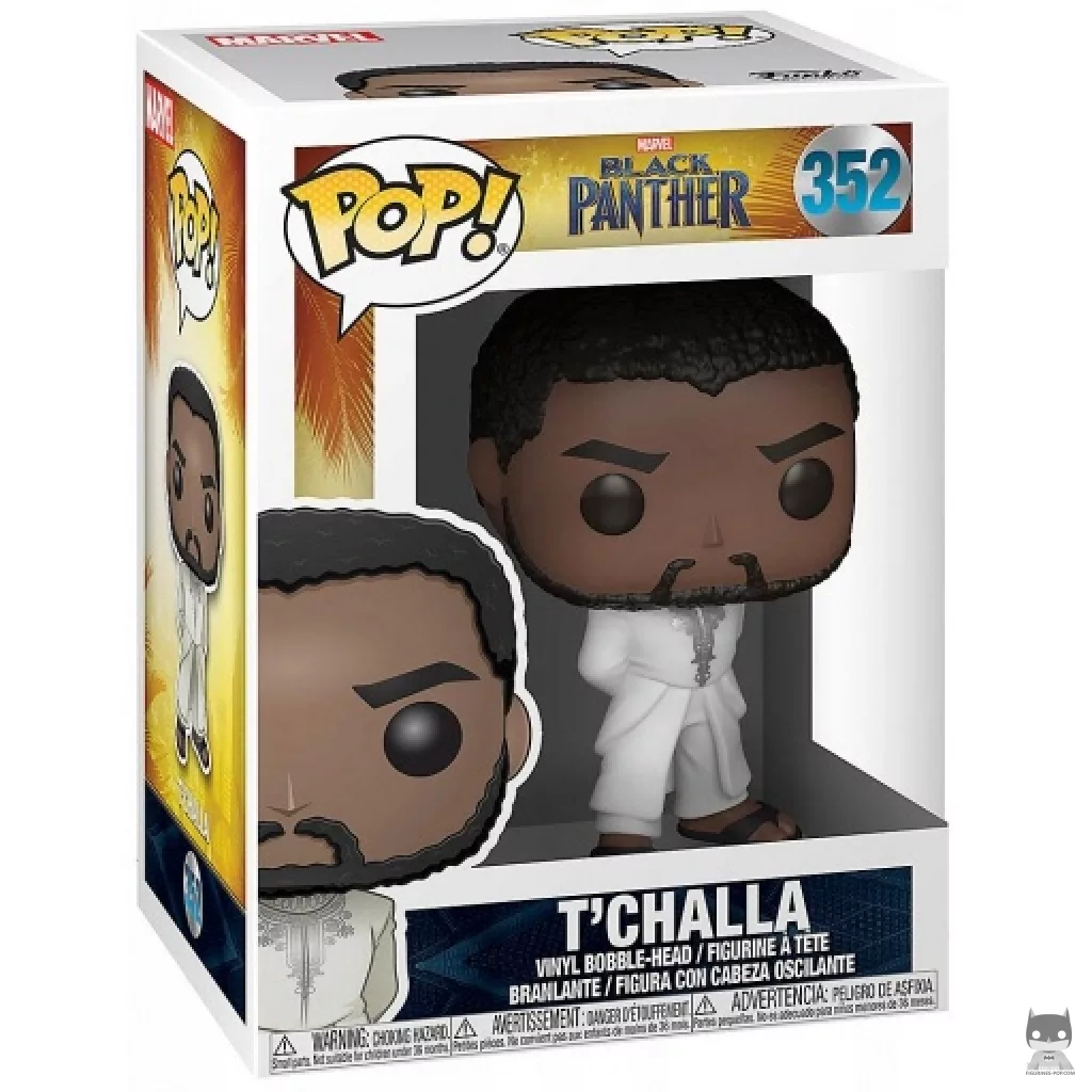 Figurine Funko POP T'Challa (Blanc) avec boîte