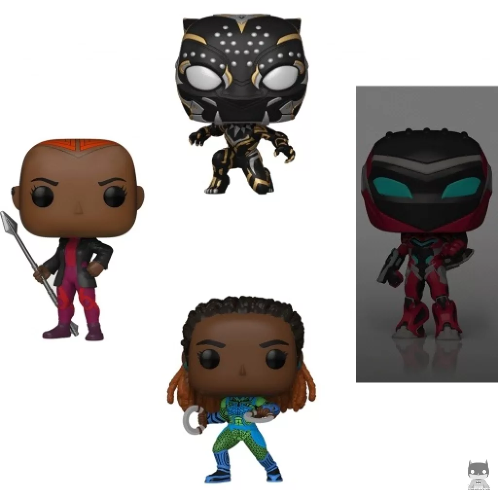 Figurine Funko POP Nakia, Black Panther, Ironheart MK2 & Okoye (Glow in the Dark) (Black Panther : Wakanda Forever)