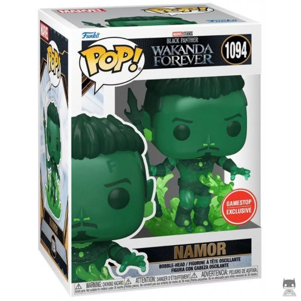 Figurine Funko POP NAMOR (MÉTALLIQUE VERT) avec boîte