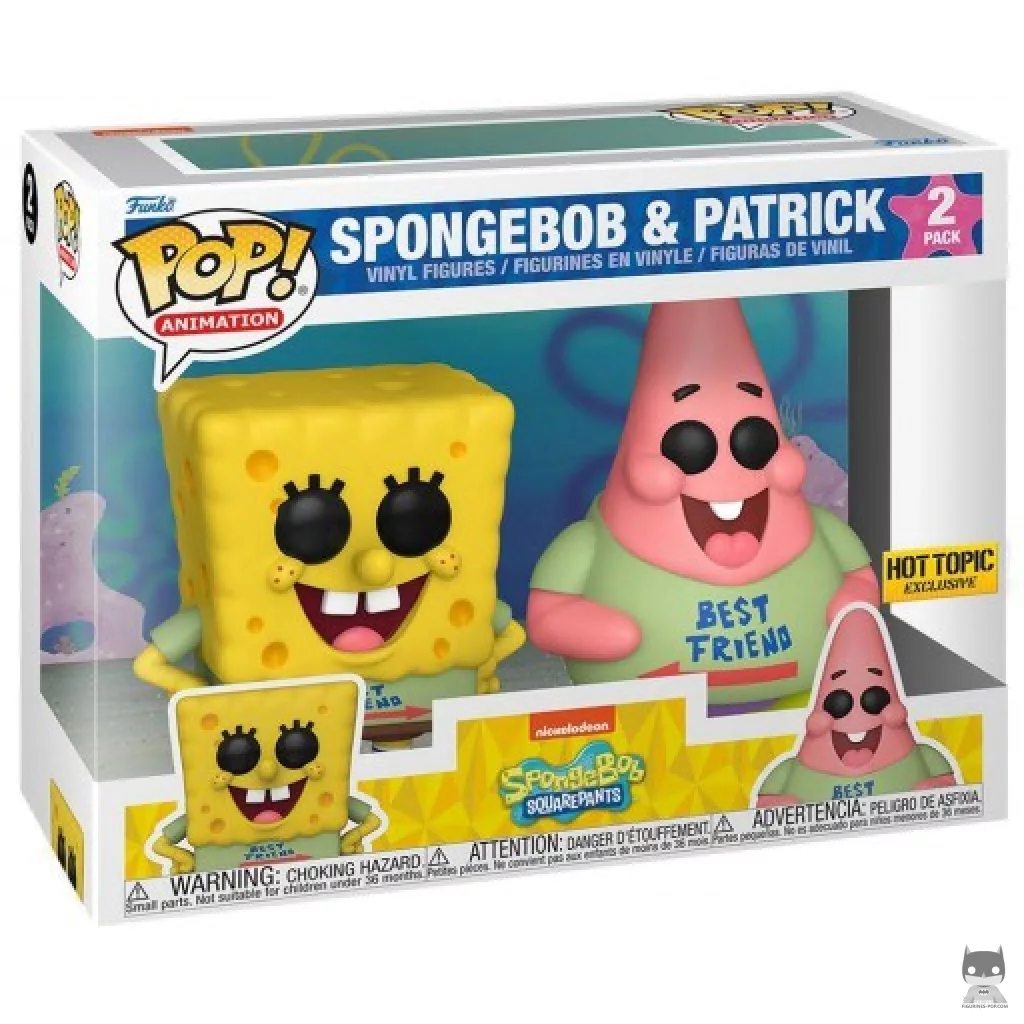 Figurine Funko POP Bob l'Eponge & Patrick (Meilleurs Amis) avec boîte