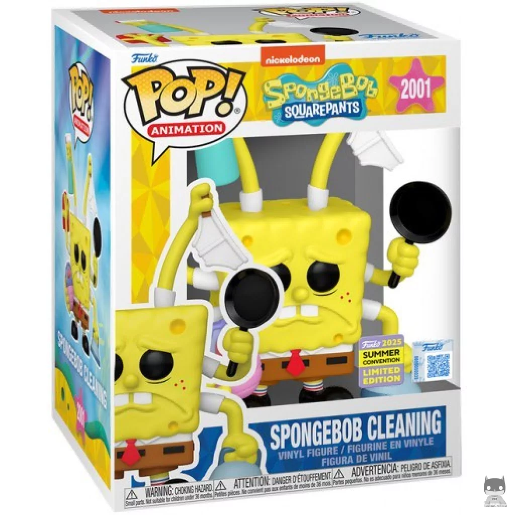 Figurine Funko POP Bob l'Éponge Nettoie avec boîte