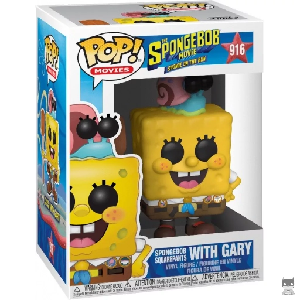 Figurine Funko POP Bob l'Eponge avec Gary avec boîte