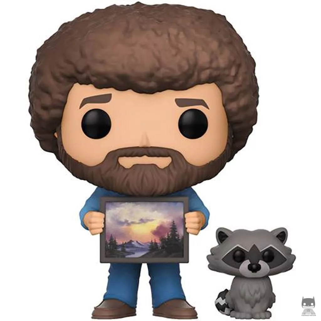 Figurine Funko POP Bob Ross (avec Raccoon) (Bob Ross)