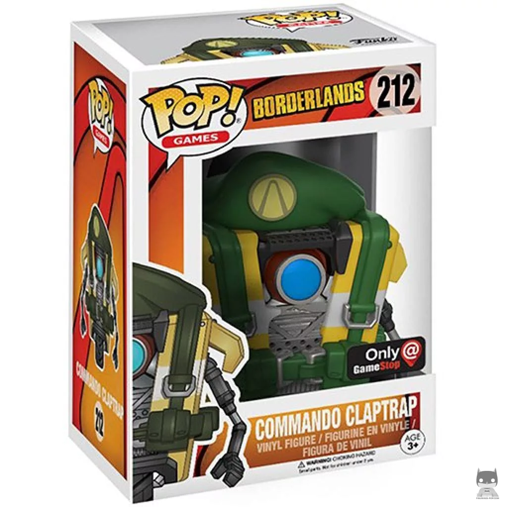 Figurine Funko POP Claptrap (Commando) avec boîte