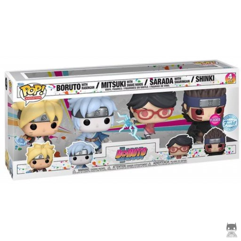 Figurine Funko POP Boruto, Mitsuki, Sarada & Shinki avec boîte