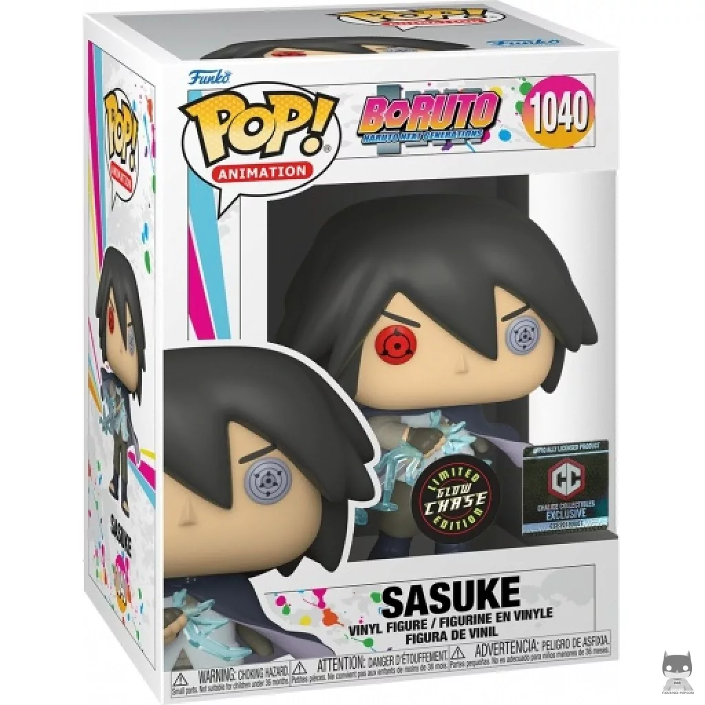 Figurine Funko POP Sasuke (Chase & Glow in the Dark) avec boîte