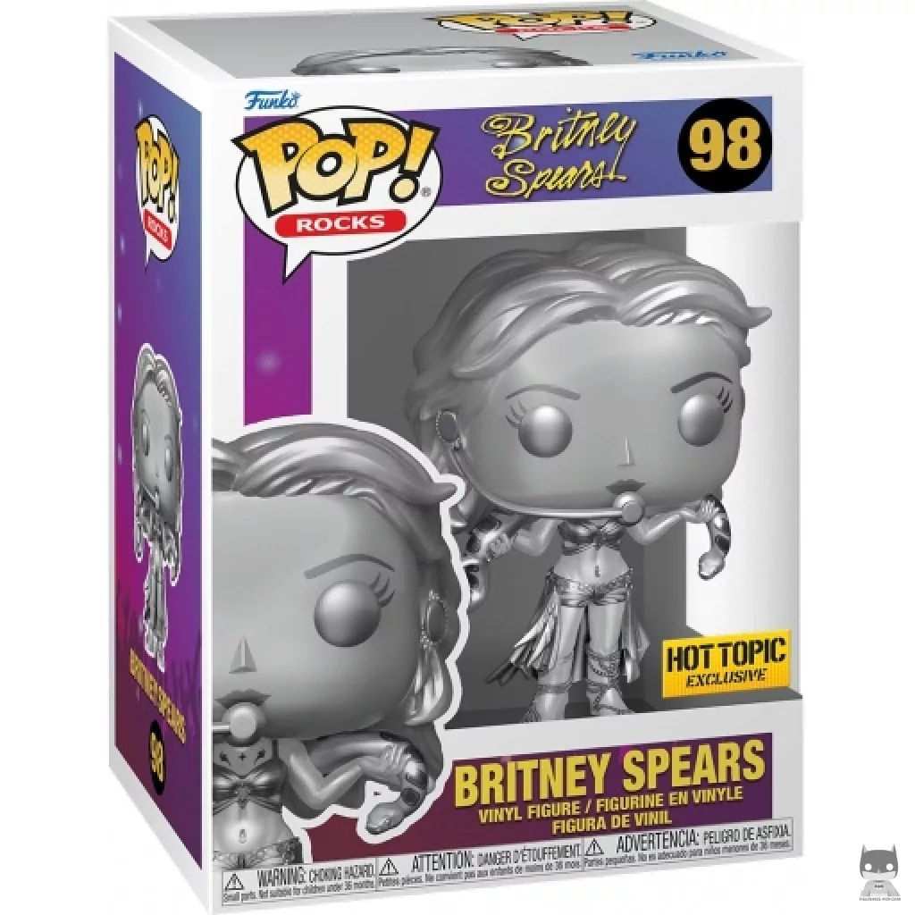 Figurine Funko POP Britney Spears (Metallic & Silver) avec boîte