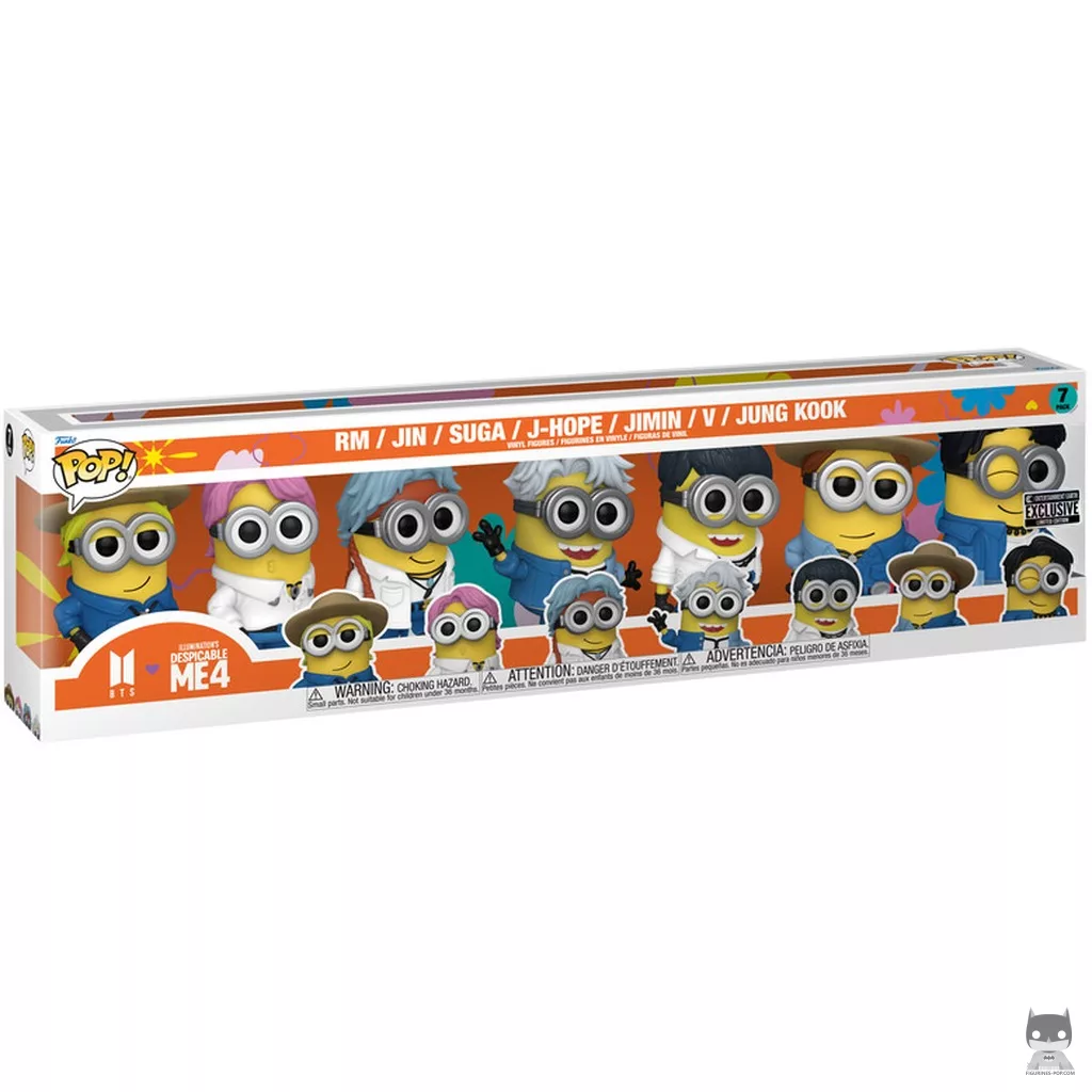 Figurine Funko POP BTS x Minions 7-Pack avec boîte
