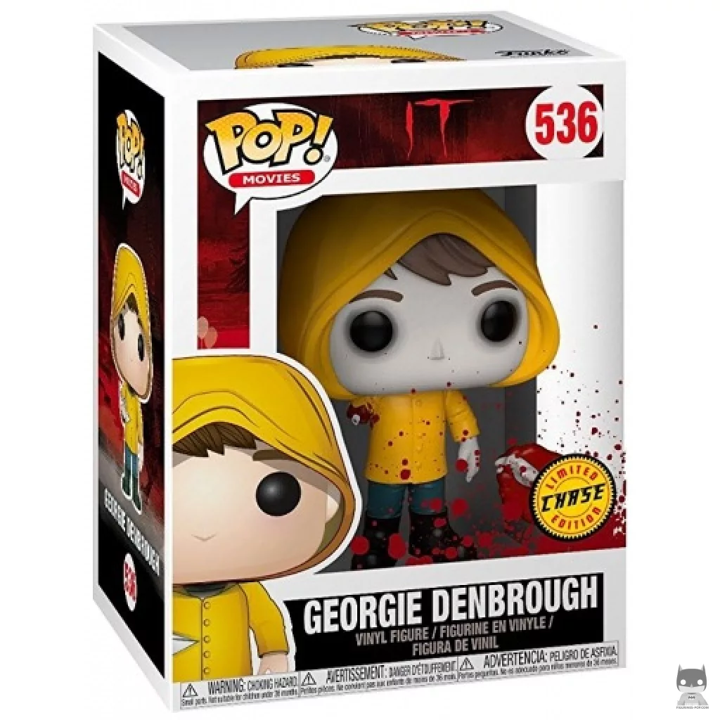 Figurine Funko POP Georgie Denbrough tenant bateau (Bloody & Chase) avec boîte