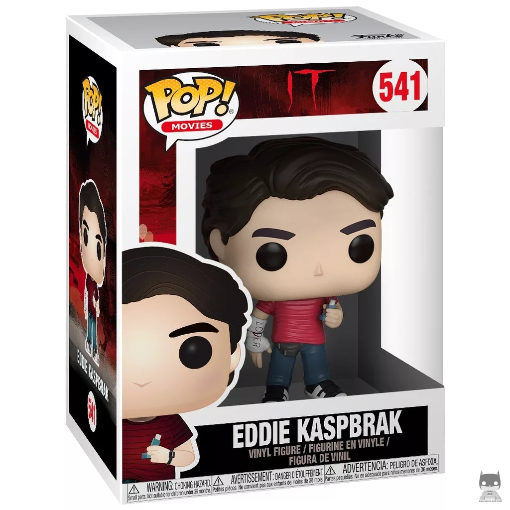 Figurine Funko POP Eddie Kaspbrak avec son bras cassé et inhalateur avec boîte