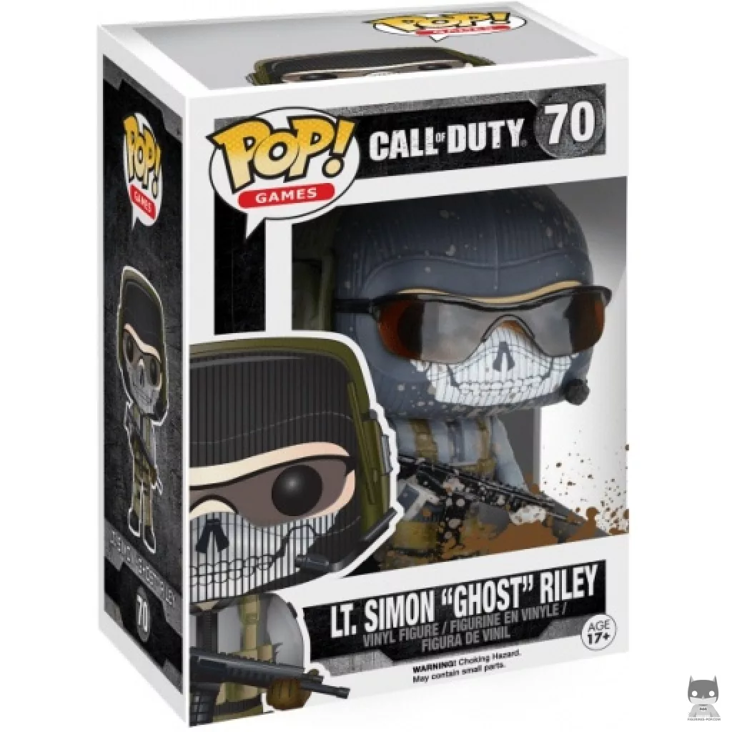 Figurine Funko POP Lt. Simon "Ghost" Riley (Éclaboussure de boue) (Chase) avec boîte
