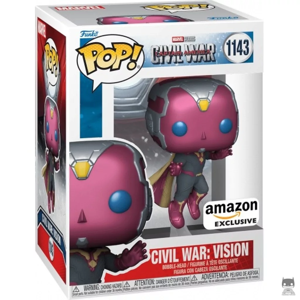Figurine Funko POP Civil War : Vision avec boîte
