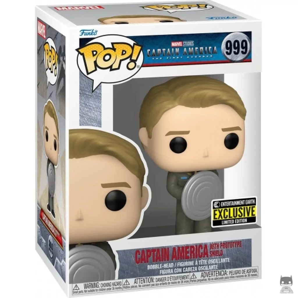 Figurine Funko POP Captain America avec le Bouclier Prototype (Metallic) avec boîte