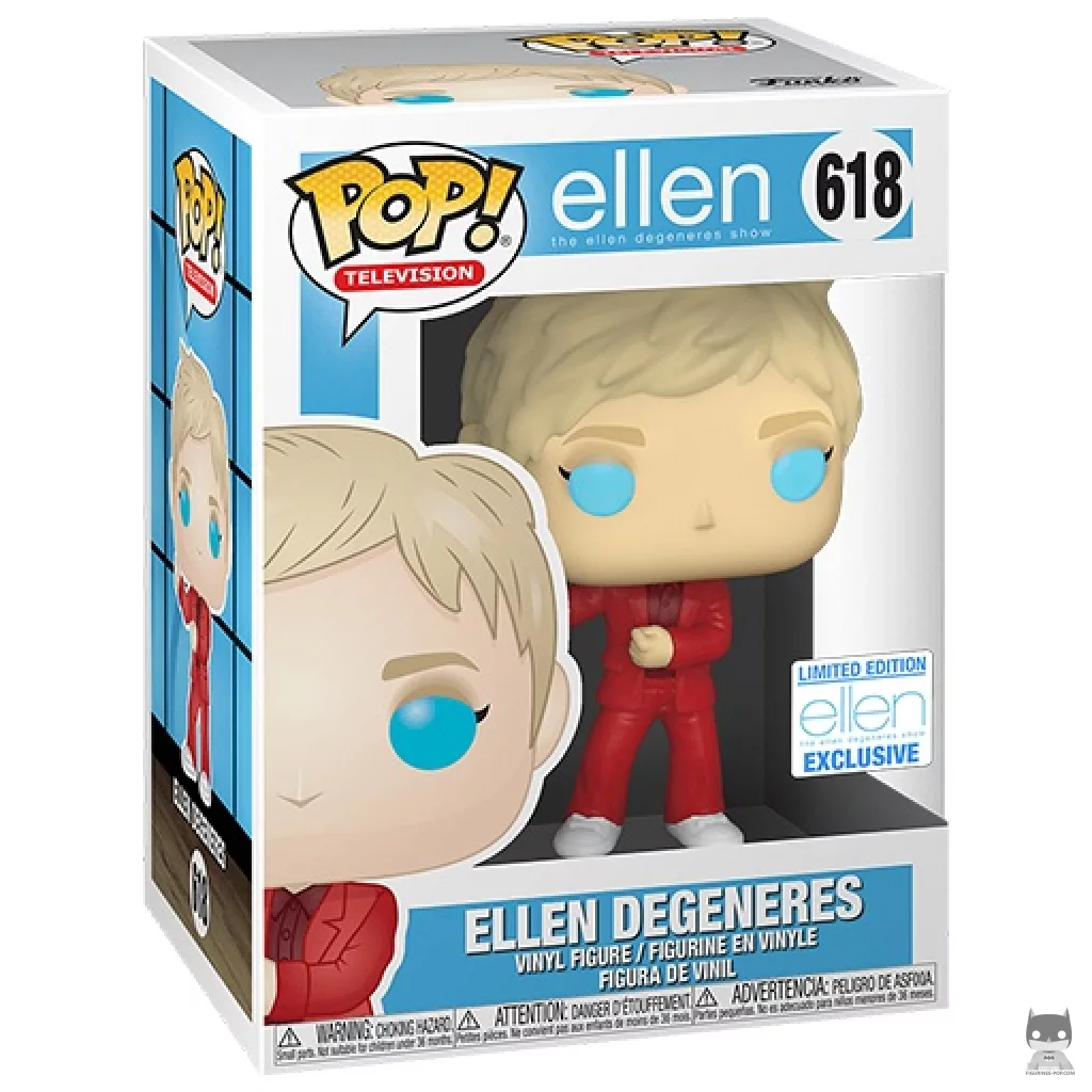 Figurine Funko POP Ellen DeGeneres (Rouge) avec boîte