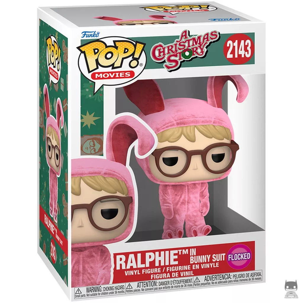Figurine Funko POP Ralphie en tenue de lapin (Flocked) avec boîte