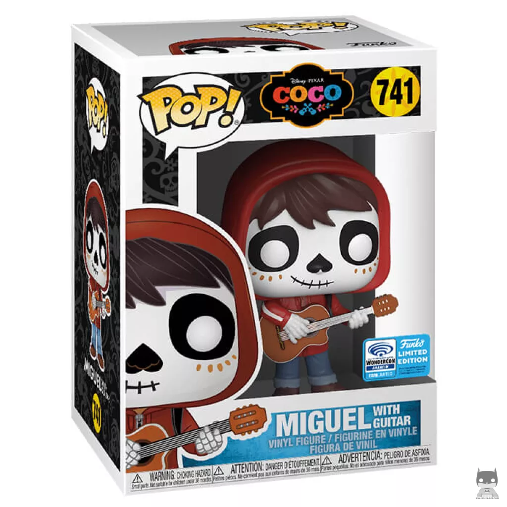 Figurine Funko POP Miguel Miguel Rivera avec sa guitare avec boîte