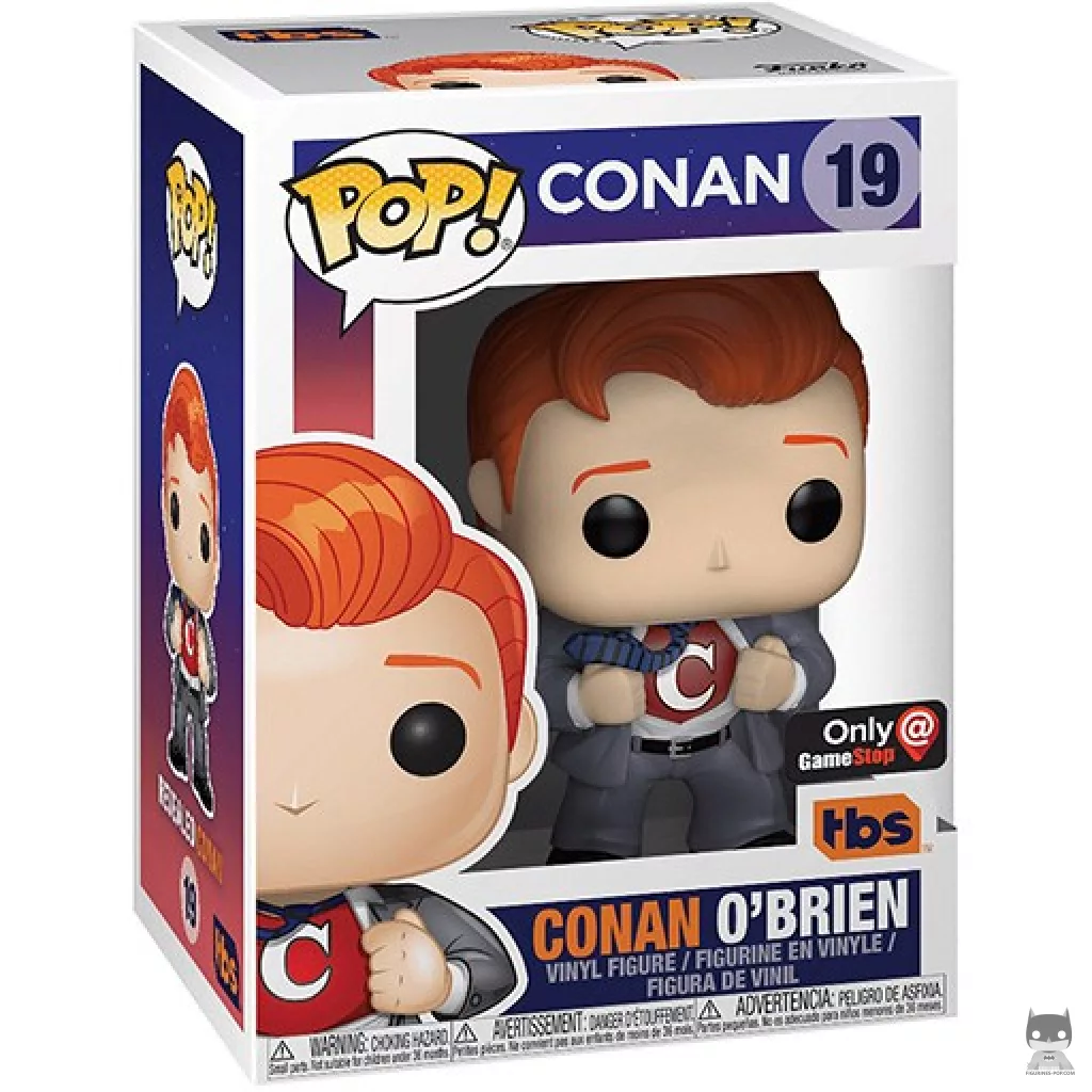Figurine Funko POP Conan O'Brien en Superhero avec boîte