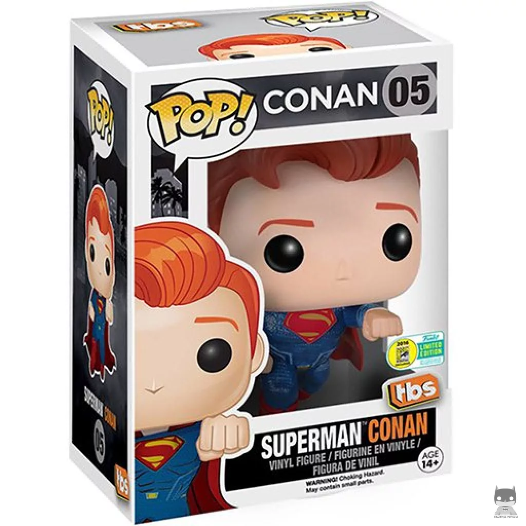 Figurine Funko POP Conan O'Brien en Superman avec boîte