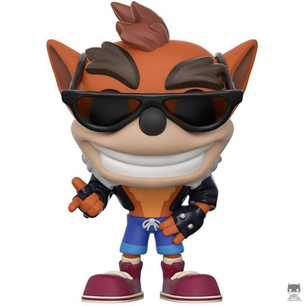 Figurine Funko POP Crash Bandicoot en tenue de Motard (Crash Bandicoot)