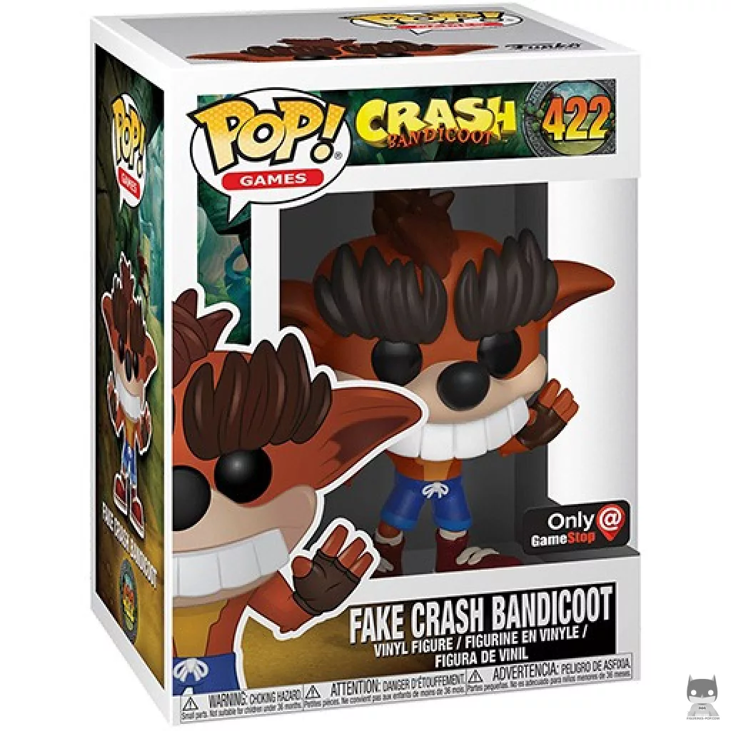 Figurine Funko POP Faux Crash Bandicoot avec boîte