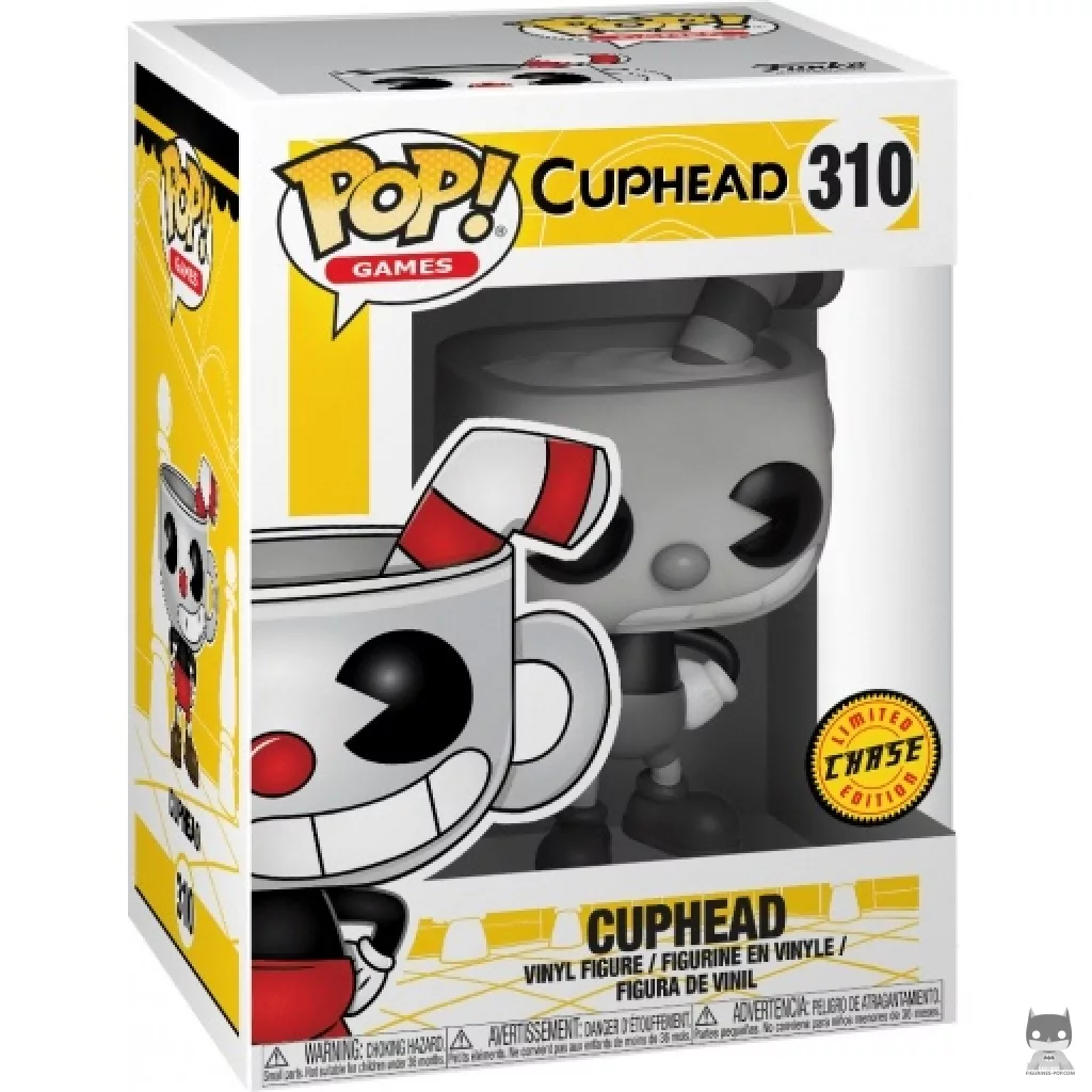 Figurine Funko POP Cuphead (Black & White) (Chase) avec boîte