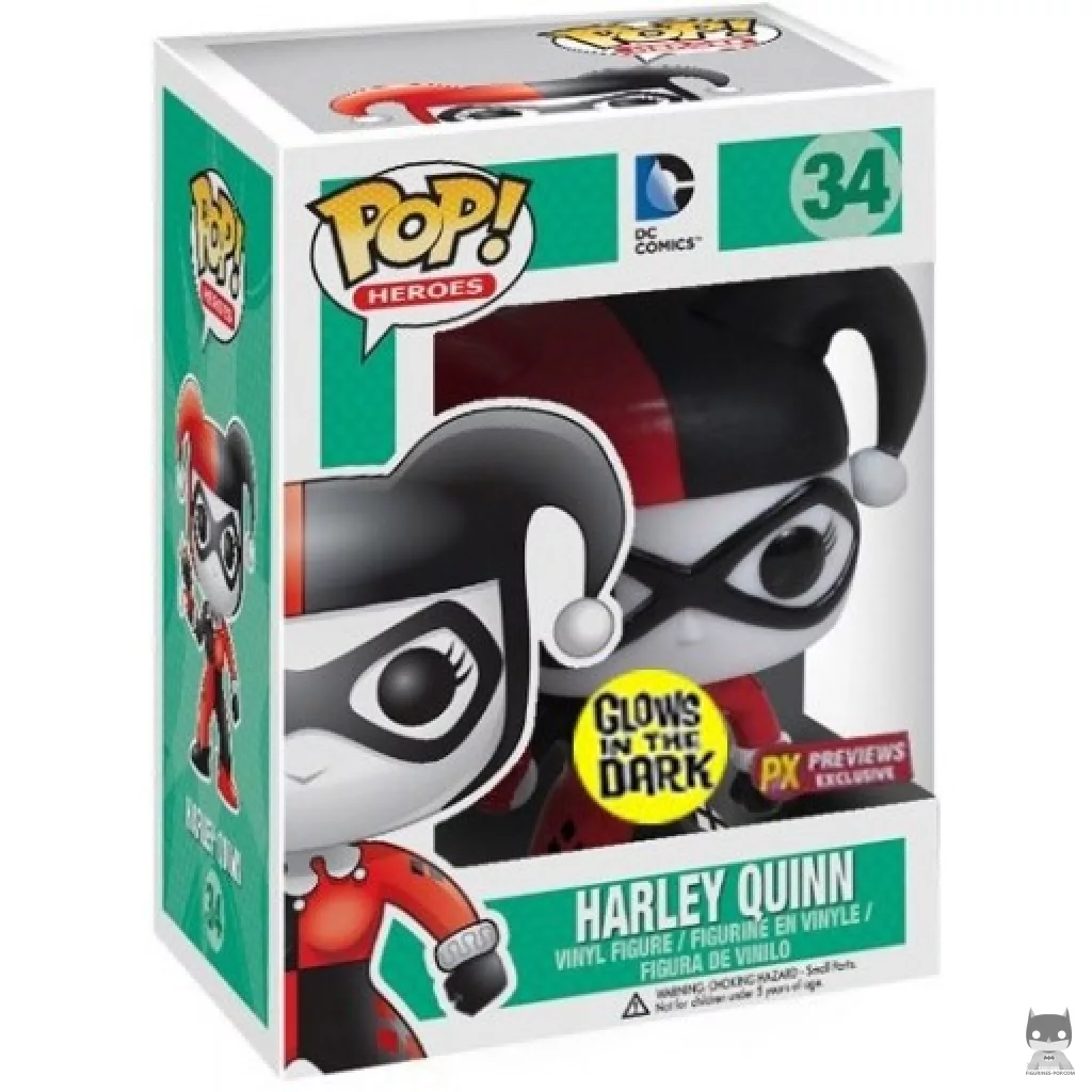 Figurine Funko POP Harley Quinn (Glow in the Dark) avec boîte