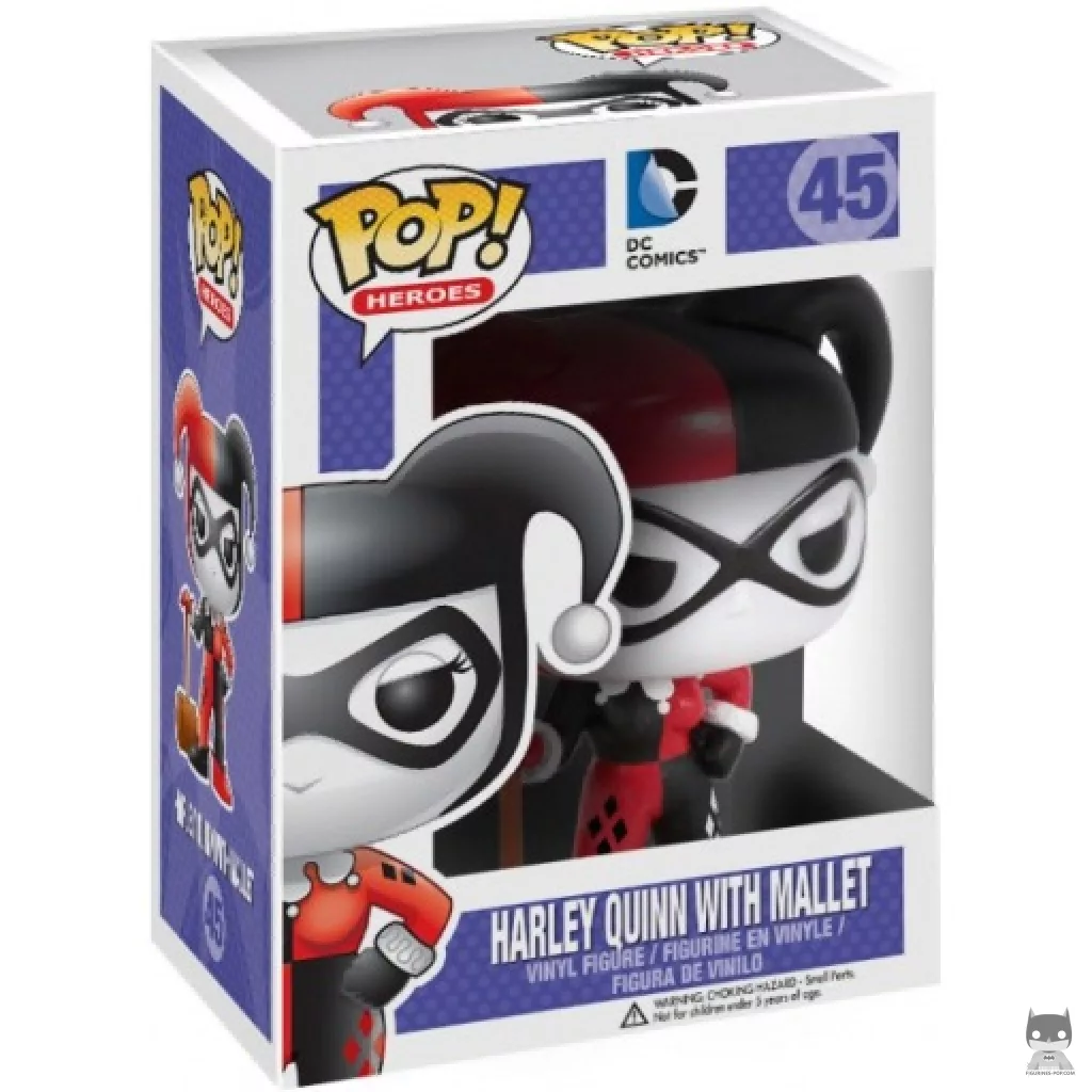 Figurine Funko POP Harley Quinn avec Maillet avec boîte
